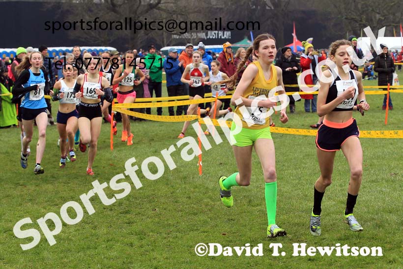 Girls Under-15s 2023 Northern Cross Country Champs., Witton Park, Blackburn. Photo: David T. Hewitson/Sports for All Pics